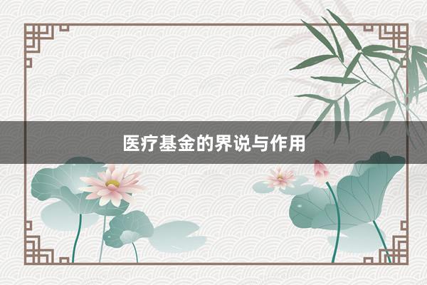 医疗基金的界说与作用